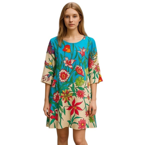 julie brown silk dress Size 2 JULIE BROWN Blue Dress main image 1